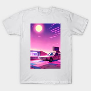 Car Anime Art Style - Retro Future T-Shirt